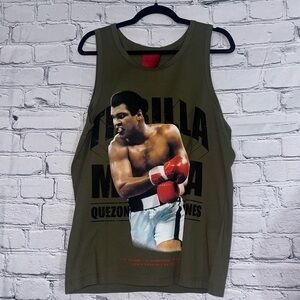 Mohammad Ali Men’s Army Green Tank Top Size Small